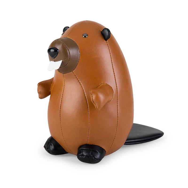 Zuny - Beaver - Bookend - Items for Display - Faux Leather Multicolor