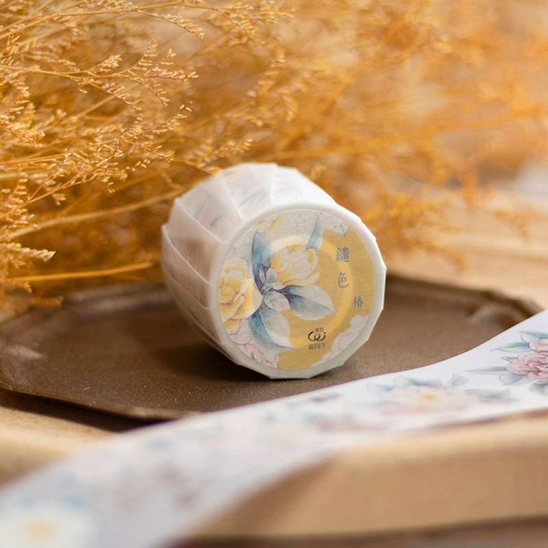 Camellia - 5cm Matte PET Masking Tape - Washi Tape - Plastic 