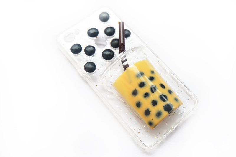 Bubble Mike tea case 2 - 手機殼/手機套 - 矽膠 橘色