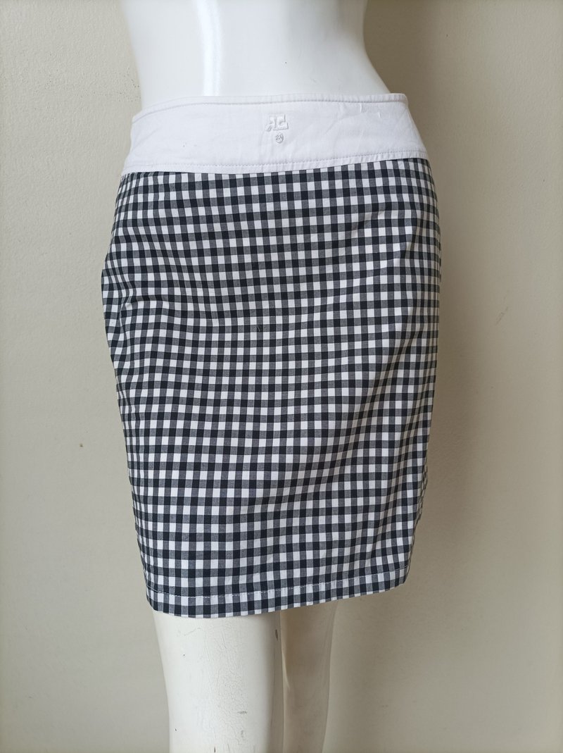 Vintage Courreges 21 mini skirt Vintage Skirt Size 40 waist 28 - Skirts - Cotton & Hemp 