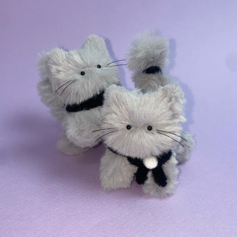 Myomyo cat keyring _grey - 鑰匙圈/鑰匙包 - 其他材質 
