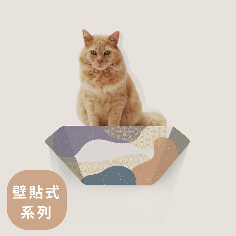 折折跳台45cm- 日式圖紋-原創設計 - 貓跳台/貓抓板 - 紙 多色
