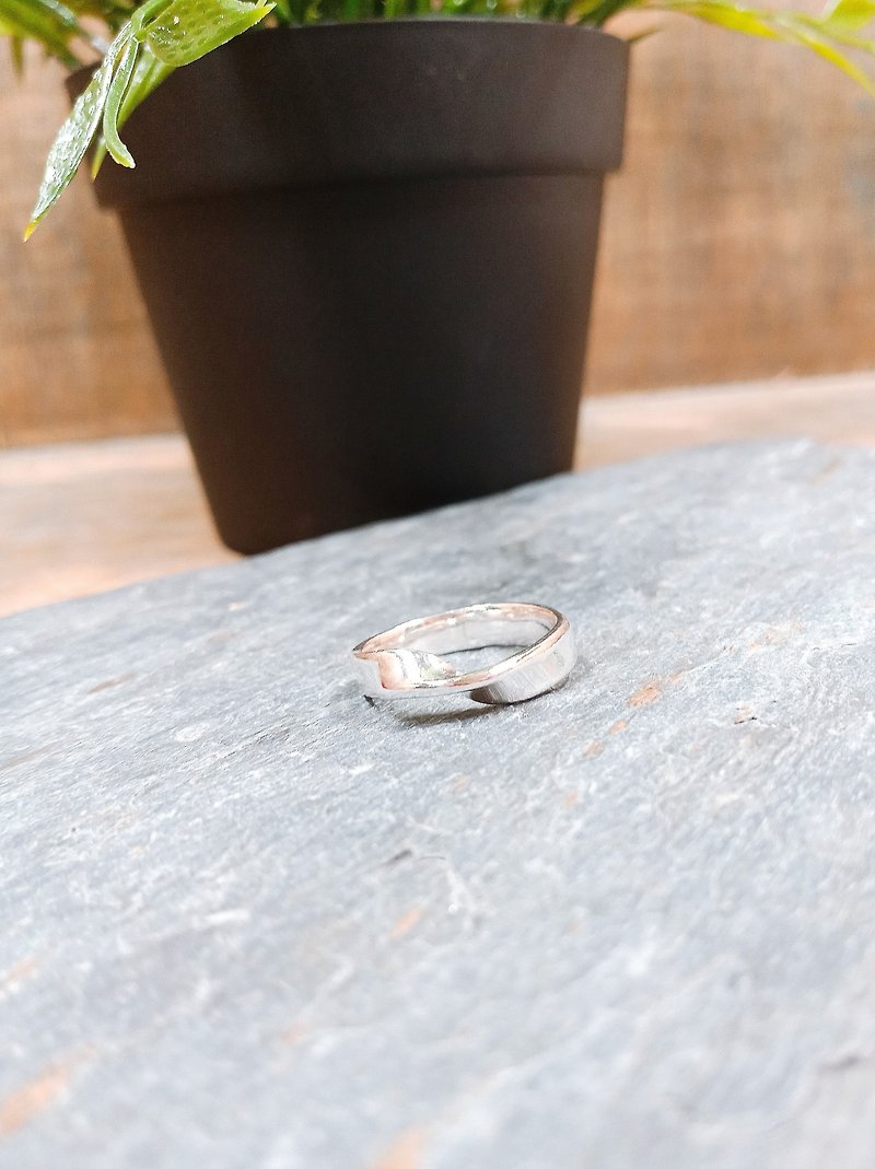 Reverse ring - Couples' Rings - Sterling Silver Silver