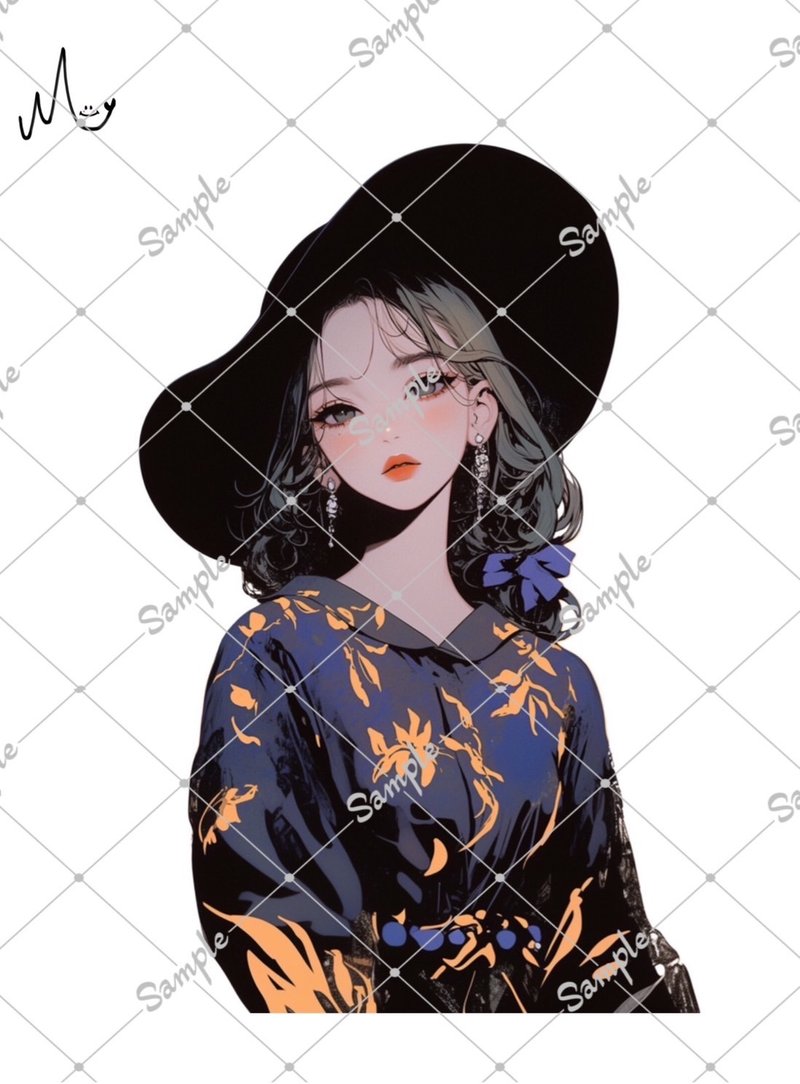 オリジナル人物ステッカー - 貼紙 - 紙 