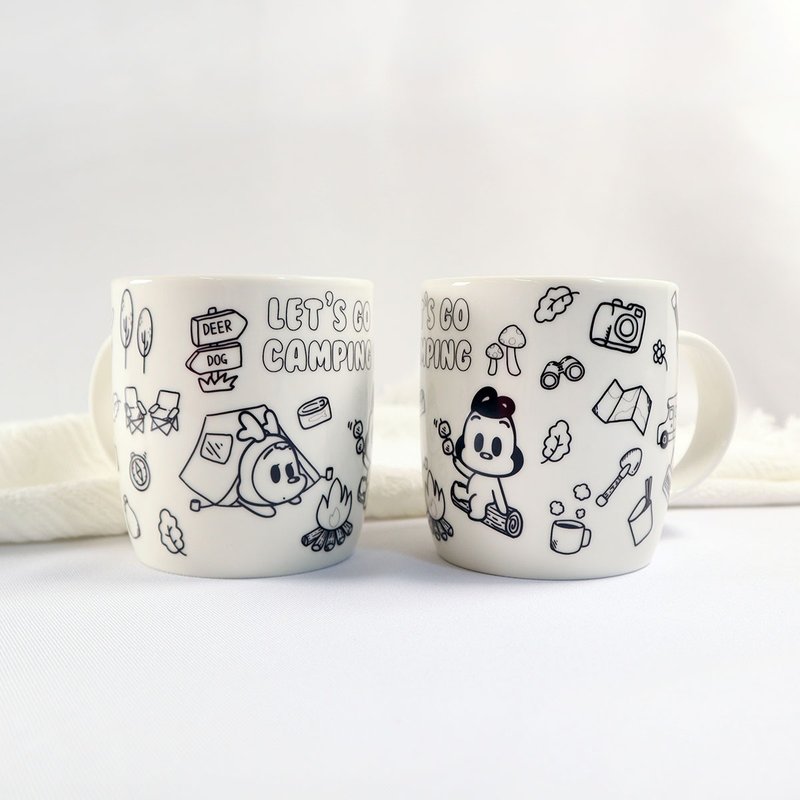 [Painting and Playing Creative Group] Camping Time Mug + Tao Le Pen (5 Colors) - Illustration, Painting & Calligraphy - Porcelain Multicolor
