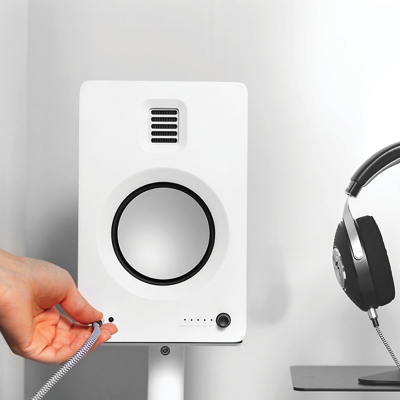 Kanto TUK Pneumatic Tweeter Bluetooth Speaker-White - Speakers - Other Materials White