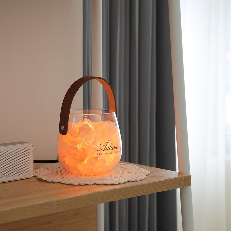 Afternoon Encounter (Small) I Healing the Soul I Boosting Inner Energy I Salt Lamp Mother's Day Gift - Lighting - Glass Orange