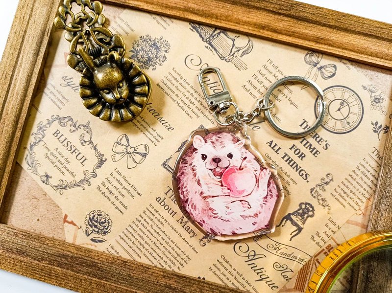 KR519可愛吊飾cute pendant_hedgehog.D - 鑰匙圈/鑰匙包 - 塑膠 多色