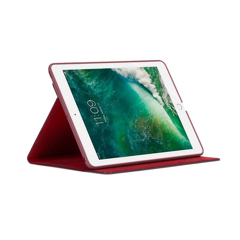 iPad 9.7インチ用インケースブックジャケットレボリューションカバー（バーガンディ） - タブレット・PCケース - その他の素材 レッド