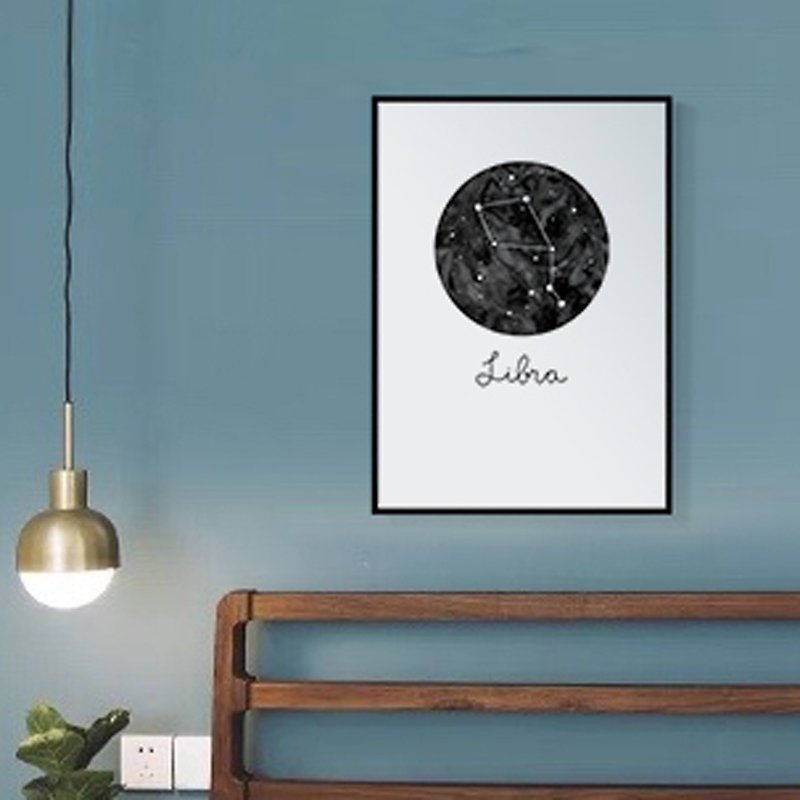 天秤座 Libra-咖啡廳掛畫/十二星座/床頭畫/星際/餐廳/工作室