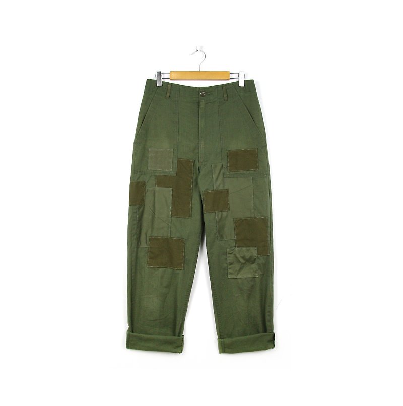 Back to Green:: stitching and remanufacturing OG-507 / vintage remake - กางเกงขายาว - ผ้าฝ้าย/ผ้าลินิน 