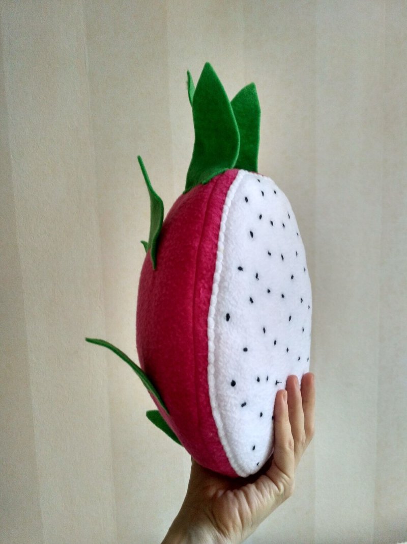 Dragon Fruit Small Pillow, handmade - หมอน - เส้นใยสังเคราะห์ หลากหลายสี