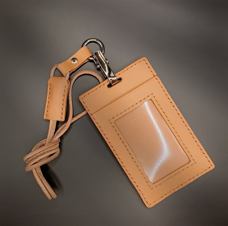 Straight ID Holder [Classic] Leather Card Holder - ID & Badge Holders - Genuine Leather 