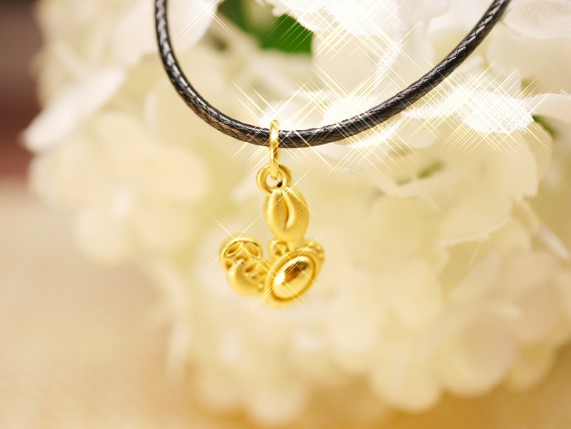 Gold Pendant-Crab Ingot-Good Luck Pendant Gold Jewelry-Gold 9999 - Necklaces - 24K Gold Gold