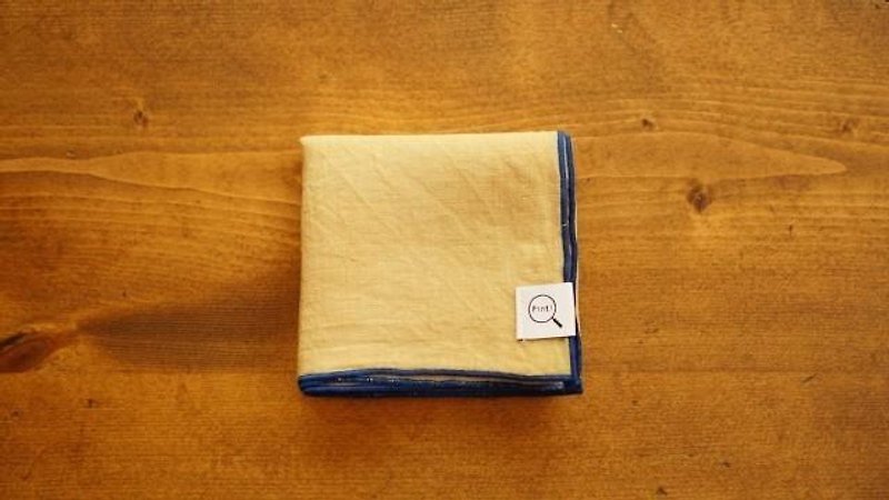 [Stock as long as SALE] plant dyeing organic linen handkerchief bark color (yellow skin color)