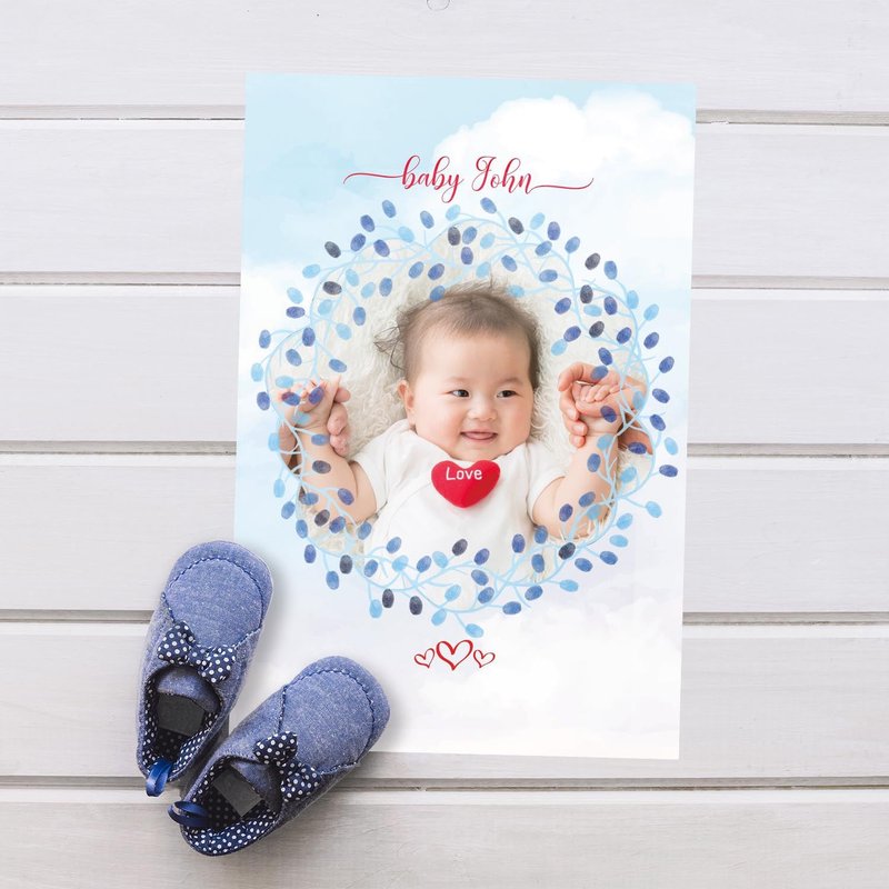 Baby Gender Gender Reveal Gender Reveal Guess Gender Fingerprint Tree Gender Party Arrangement Baby Gender - Posters - Other Materials 