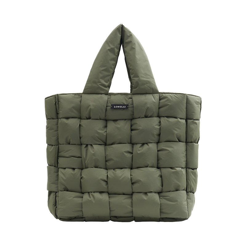 LONGLAI WEAVEE LARGE TOTE BAG - GREEN - Handbags & Totes - Other Materials Green