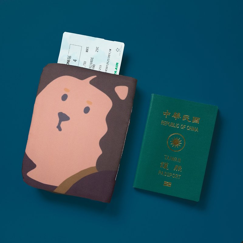Mona Lisa Cat Waterproof Passport Cover - Passport Holders & Cases - Other Materials Multicolor