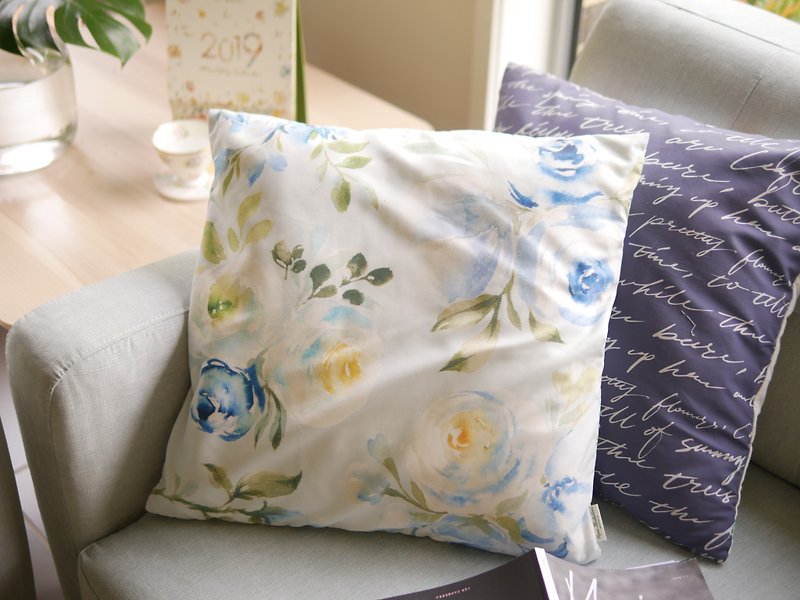 Handmade pillow-quiet - Pillows & Cushions - Polyester Blue