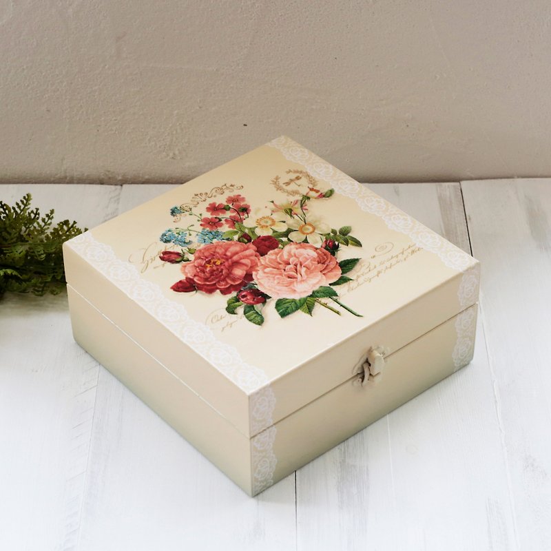 【Love woods】 romantic lace European rose wood essential oil wooden box 25 grid 15ml water pen ink tank essential oil wooden box - Fragrances - Wood 