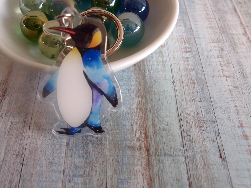企鵝壓克力吊飾 - 鑰匙圈/鎖匙扣 - 塑膠 多色