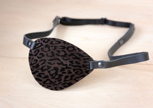 Migharda Leather Eye Patch | Leopard Pattern Eye Patch | Eye Patch | Eye Mask