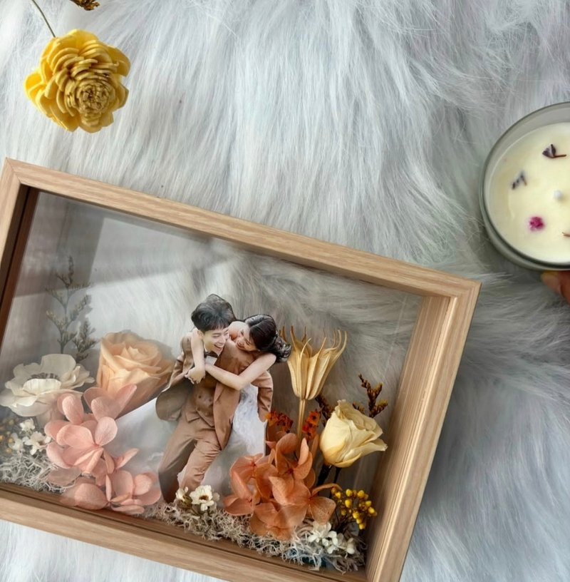 【永生花森林相框】紀念禮物/送禮/婚佈 - 相框/畫框 - 木頭 