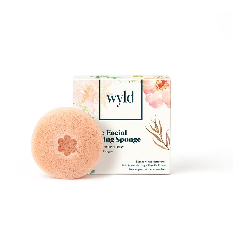 2023 New Product - Canada Wyld Skincare French Pink Clay Konjac Cleansing Ball - อุปกรณ์ห้องน้ำ - วัสดุอื่นๆ 