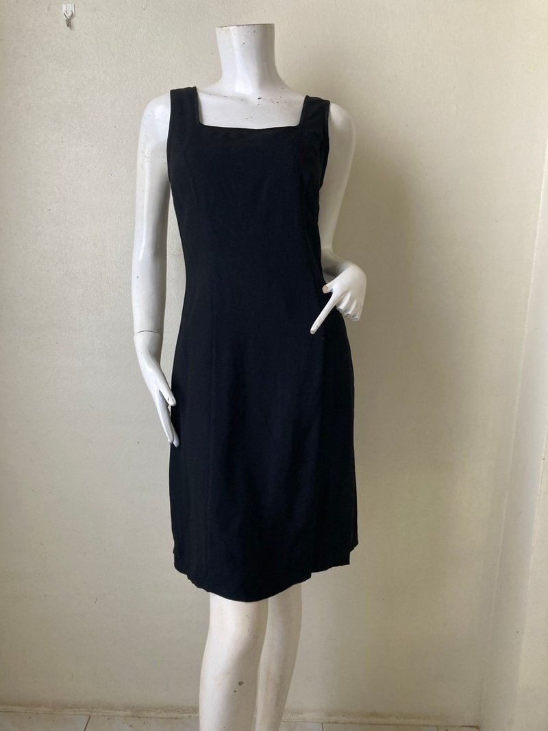 Vintage Laura Ashley Black Dress/ Size 11 will fit S- M - One Piece Dresses - Cotton & Hemp 