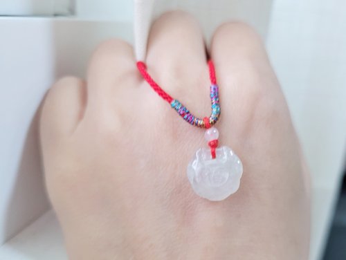 専用ページ❣️氷種小粒翡翠 ネックレス Pro-Cui】天然翡翠氷通絶妙で素敵な祝福の言葉ピンアンロック