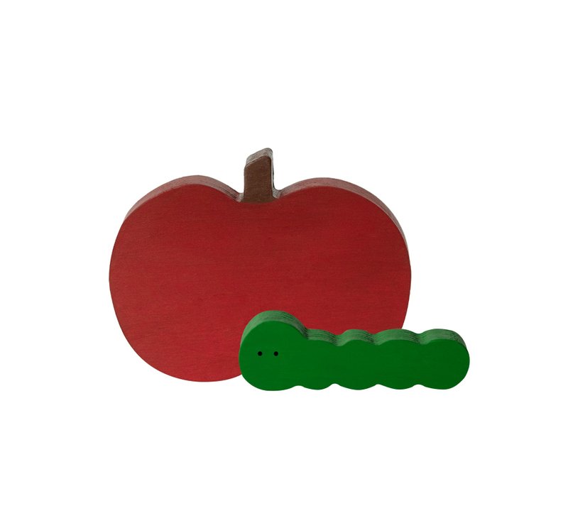 Apple & Bitt Wood Object - 擺飾/家飾品 - 木頭 紅色
