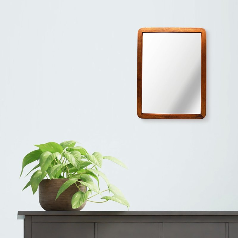 Acoustic Wood Frame Mirror Acoustic Wood Frame Mirror Made in Japan AC-10 - Other Furniture - Wood Brown