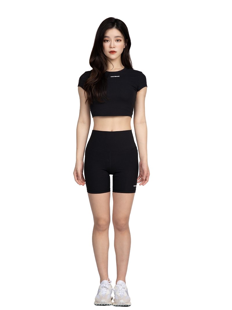 CEB  4' Shorts - กางเกงวอร์มผู้หญิง - เส้นใยสังเคราะห์ สีดำ