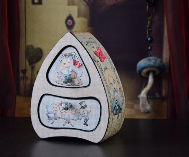 Gift for kid Alice in Wonderland Jewelry box Whimsical furniture Baby box -  Shop HelenRomanenko Storage - Pinkoi