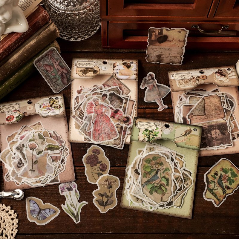 InfeelMe Warm Empty Years Reminisces Series diy Retro Style Pocket Decoration and Paper Sticker Pack - Stickers - Paper 