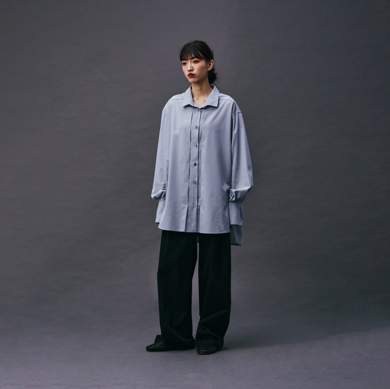 【pre-order】 esoteria women's oversized puff shirt - Penelope - เสื้อเชิ้ตผู้หญิง - ไฟเบอร์อื่นๆ สึชมพู