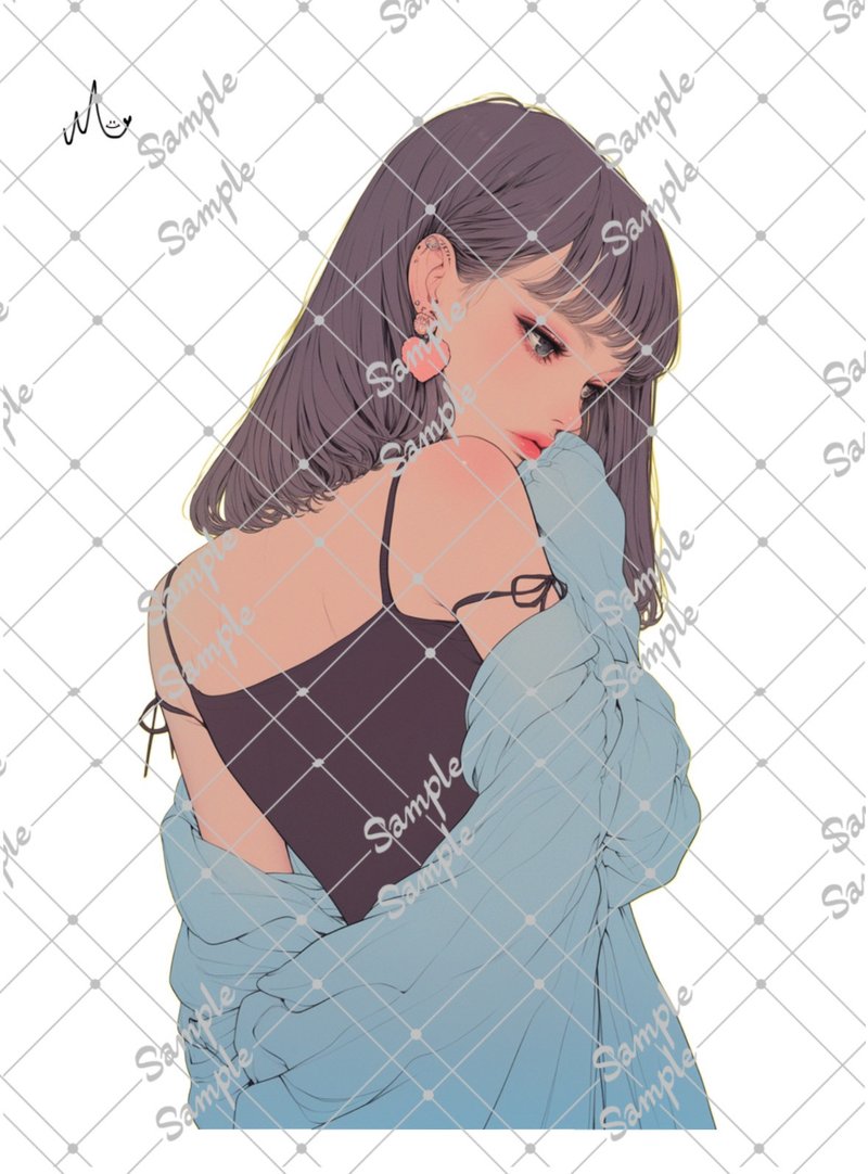 オリジナル人物ステッカー - 貼紙 - 紙 