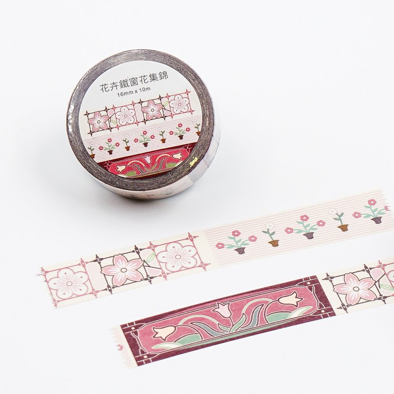 Laowuyan – Flower Gingerbread Paper Tape - Washi Tape - Paper Pink