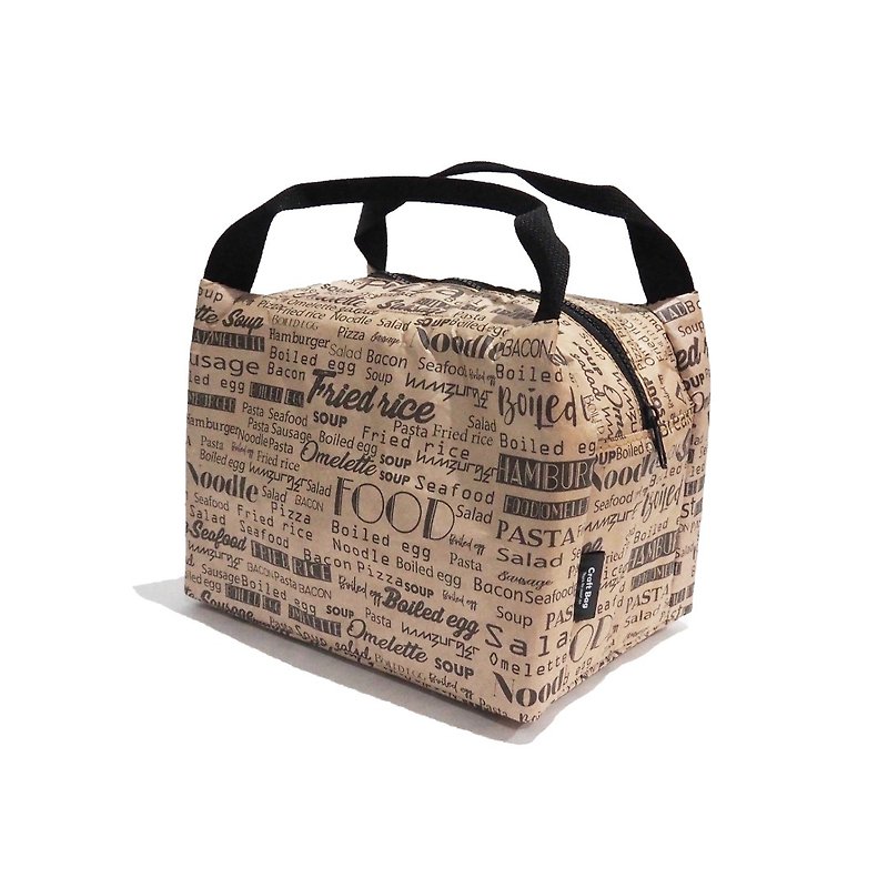 Lunch Bag / Gengi Design Thermal Washable Paper Bag - กล่องข้าว - วัสดุกันนำ้ สีนำ้ตาล