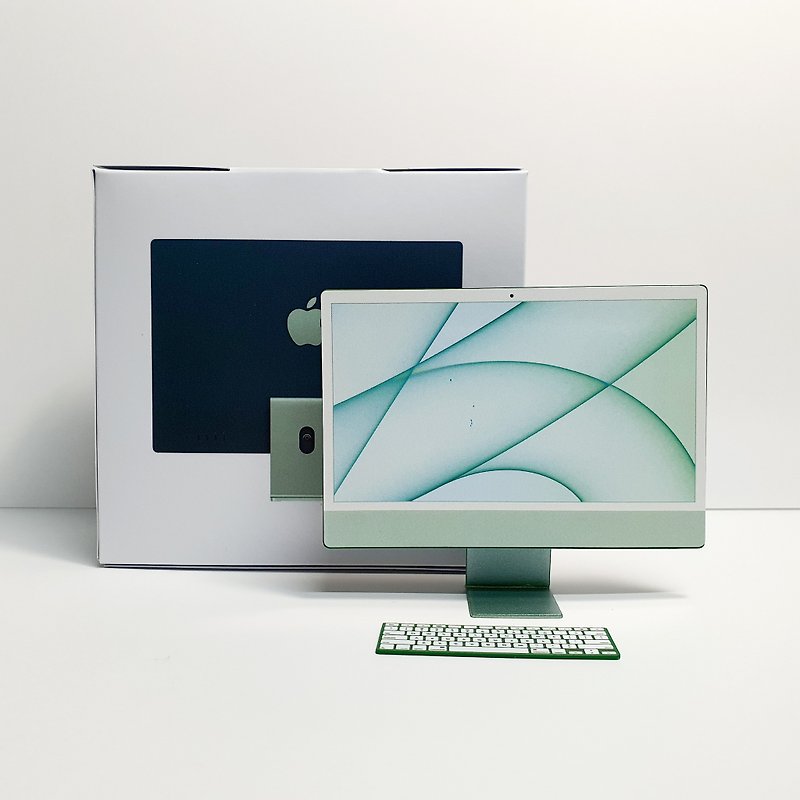 iMac 24インチモデル、グリーンカラー、1/6スケールモデル。 - 置物 - プラスチック グリーン