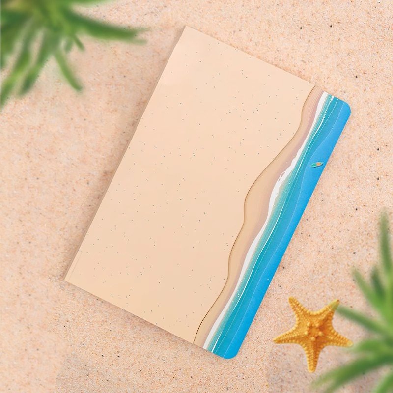 Engraved beach coast drawing notebook, creative simple literary and exquisite diary, graduation gift note - สมุดบันทึก/สมุดปฏิทิน - กระดาษ 