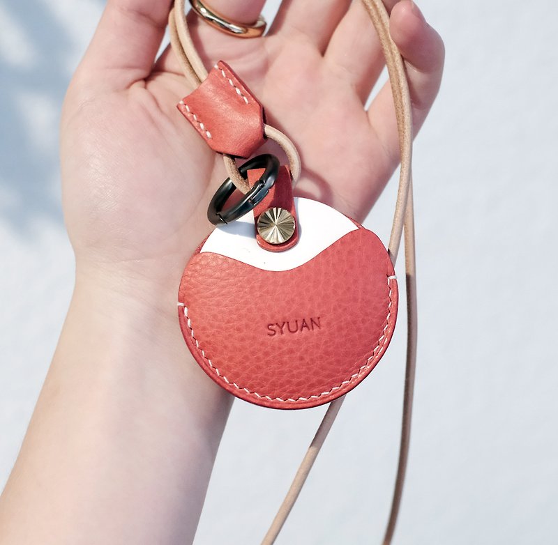 [Yuji] gogoro/gogoro2 key leather case/minervabox coral pink set - ที่ห้อยกุญแจ - หนังแท้ สึชมพู