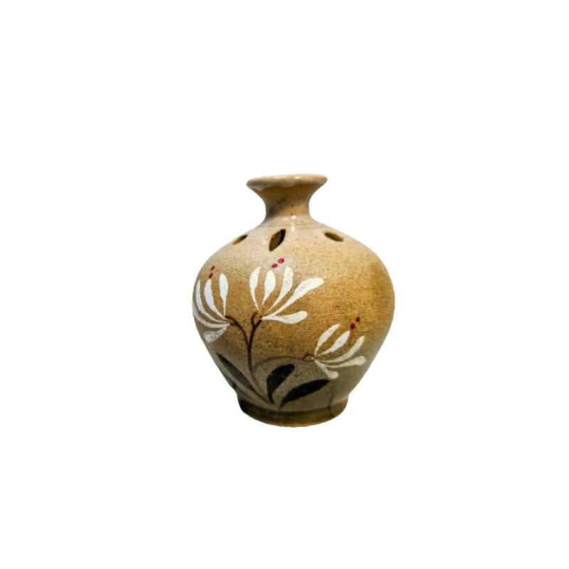 手作彩繪擴香瓶(香水瓶) - 擺飾/家飾品 - 陶 咖啡色