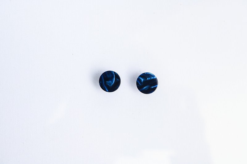 大藝術家的調色盤-星空 壓克力耳環 - 耳環/耳夾 - 壓克力 藍色