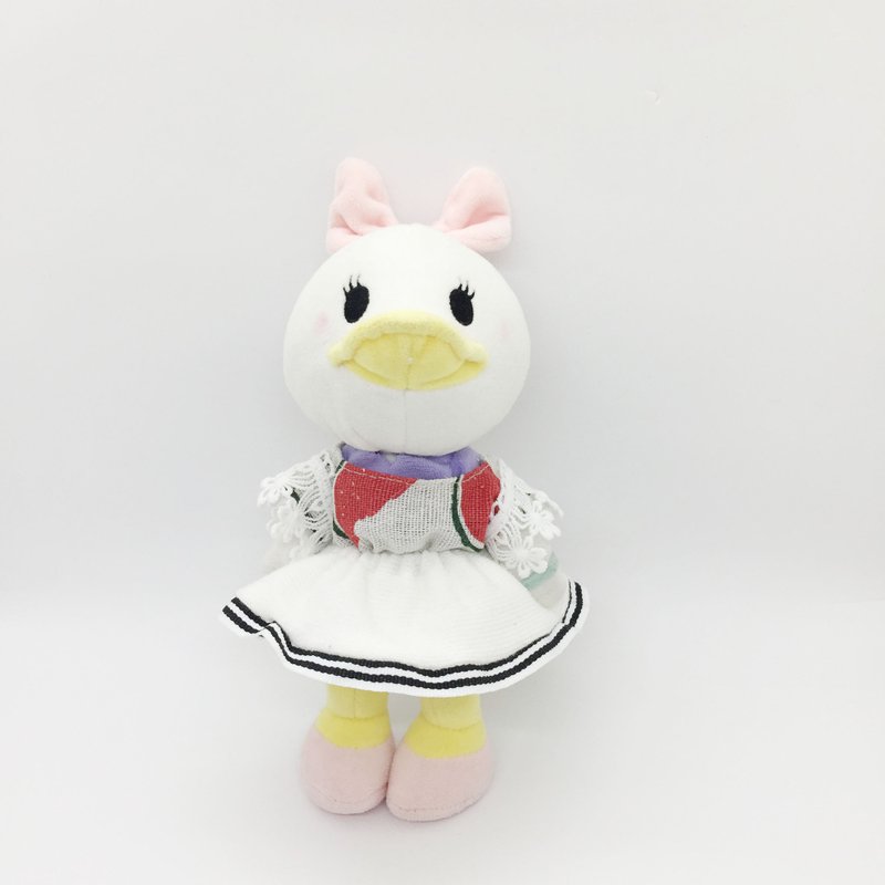 nuiMOs_17cm娃娃_手作娃衣_女裝兩件組 - 玩偶/公仔 - 棉．麻 白色