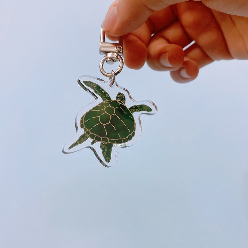 Turtle Acrylic Charm - Keychains - Acrylic 