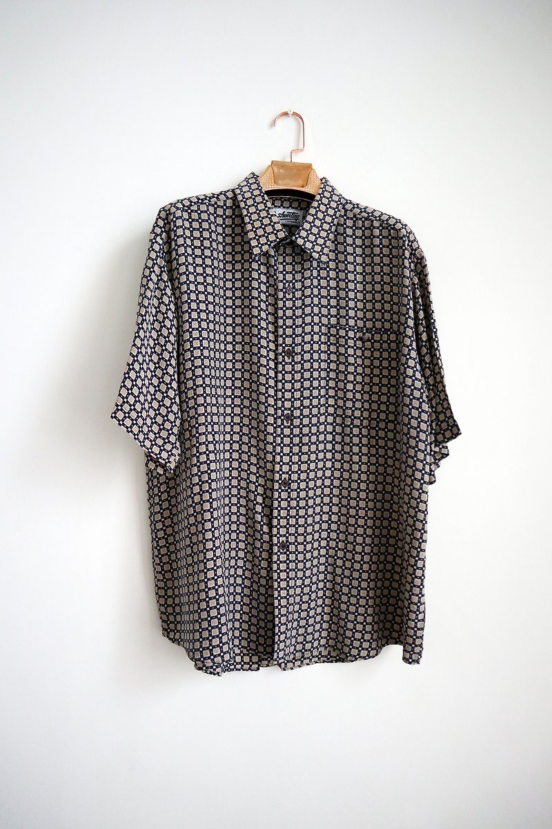 Pumpkin Vintage. Vintage silk printed shirt - Men's Shirts - Silk 