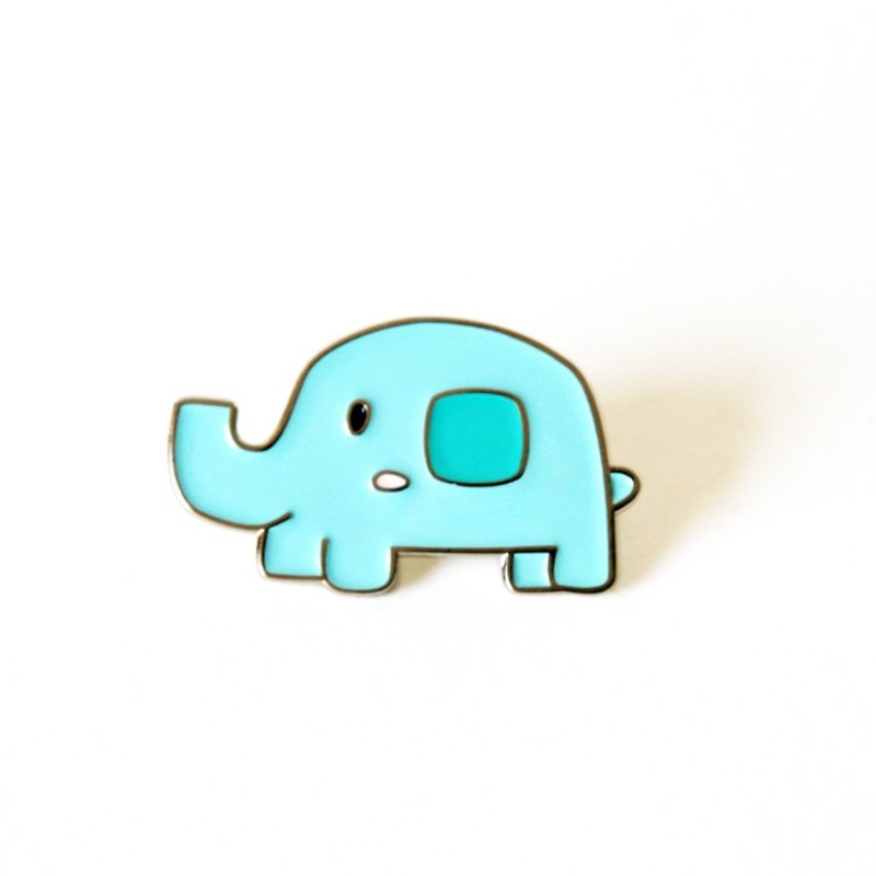 Elephant pin - Brooches - Other Metals Blue