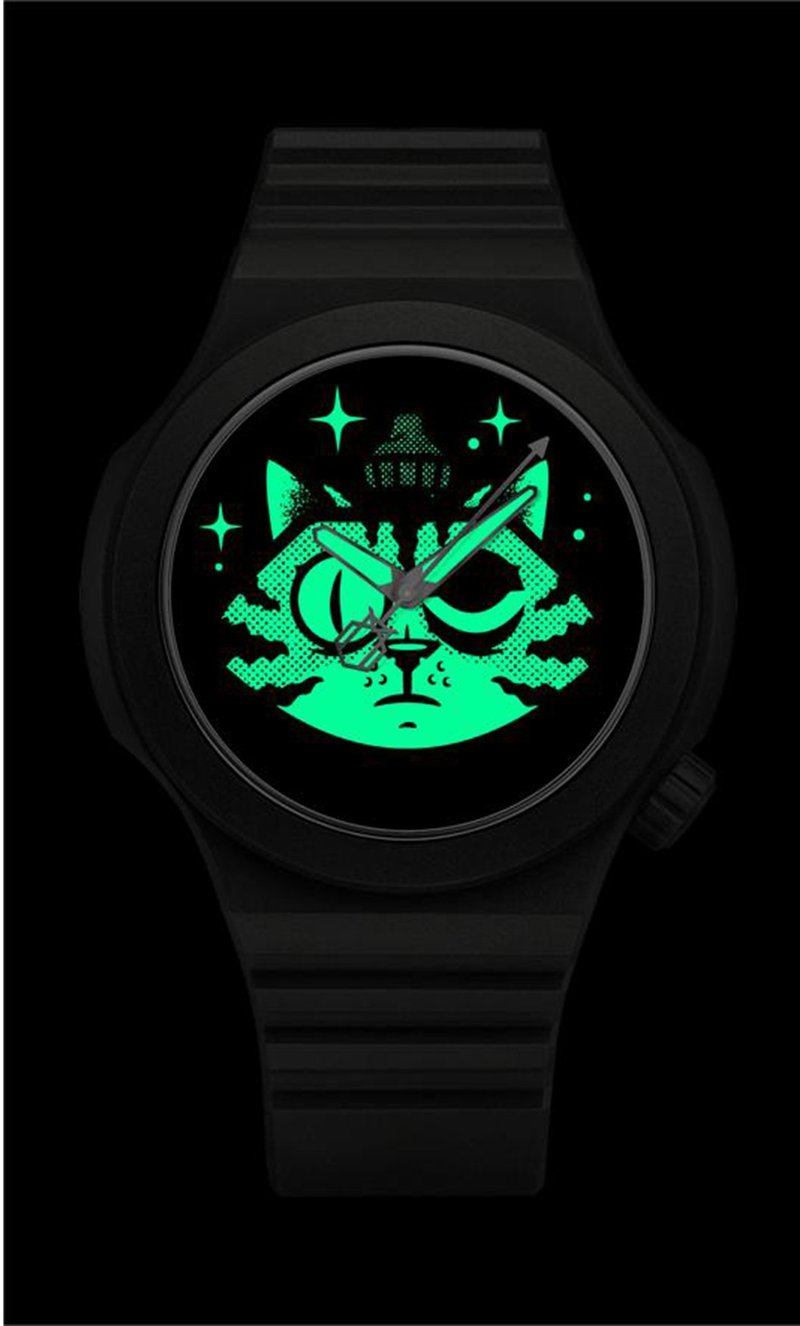 HOOT-Little Black Cat - Women's Watches - Silicone Black