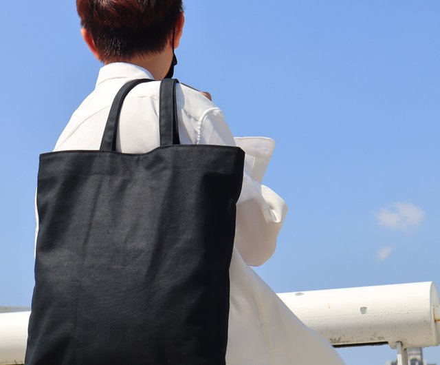 魅力的な ミニマリストのエクストリームブラックキャンバス バッグ 旅行かばん・小分けバッグ